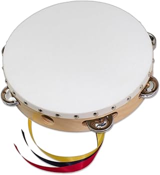 Amazon.co.jp: 野上木工 ヤマヨ タンバリン 24cm クリア（木目・白枠