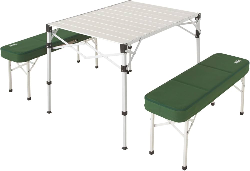 Coleman 折りたたみテーブル＆ベンチセット Amazon | コールマン