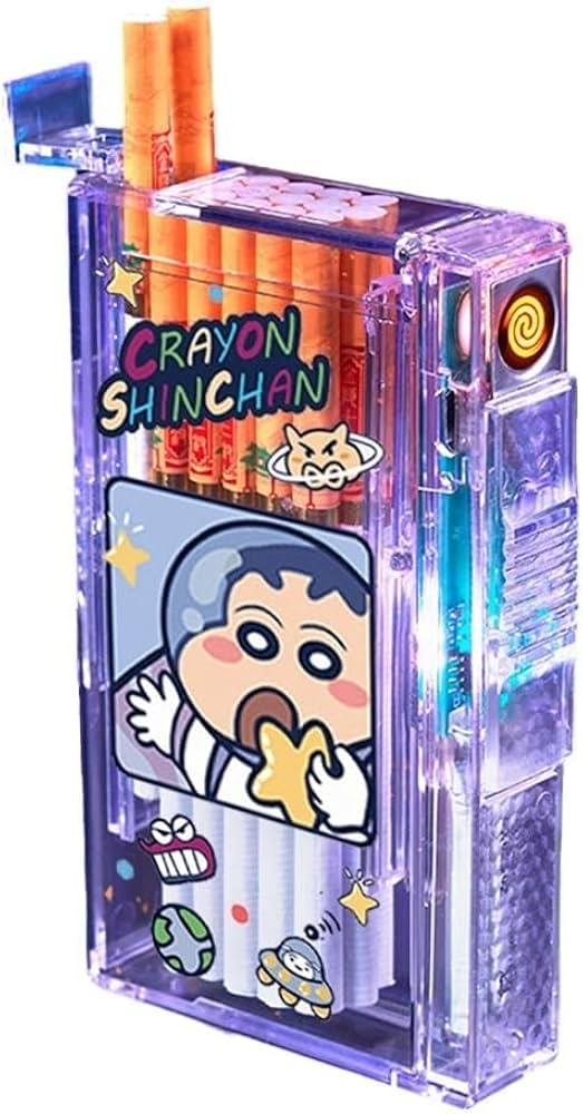 Amazon.co.jp: ライター付き透明シガレットケース スリムタバコ20本