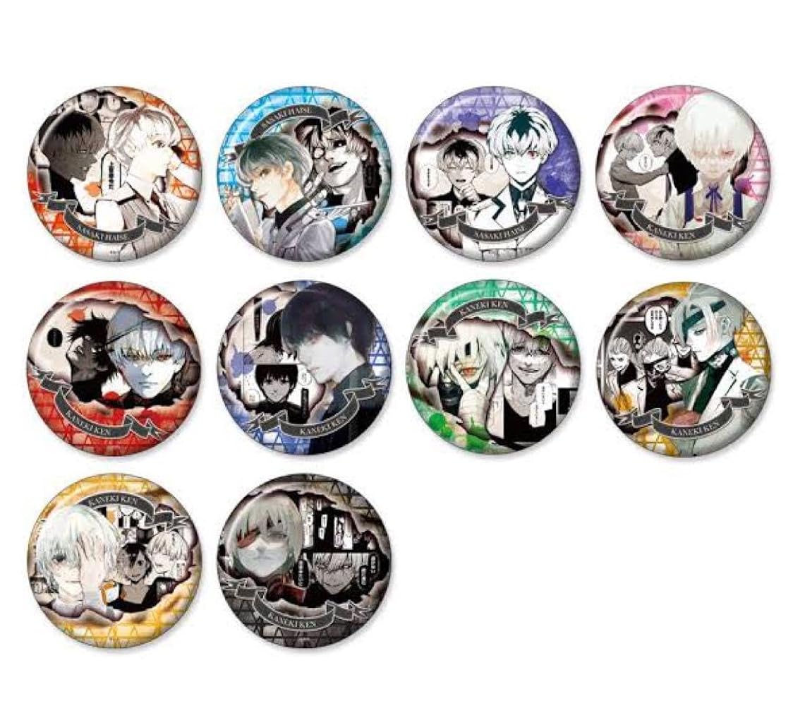 ☆東京喰種 缶バッジコレクション HEROES 金木研 佐々木琲世 6点 ☆東京