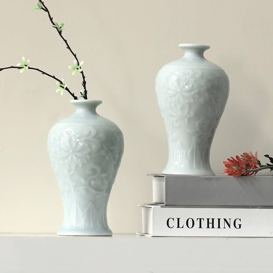 中国古美術江西景徳鎮花瓶花立インテリア手描き美品陶芸高さ25cm