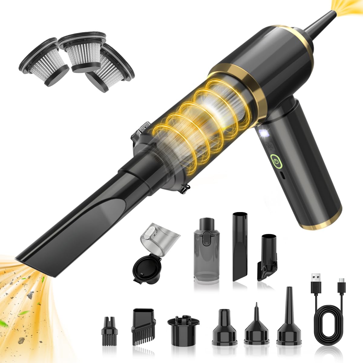 Amazon | 【2026 新登場】40000PA 強力吸引力 ハンディクリーナー