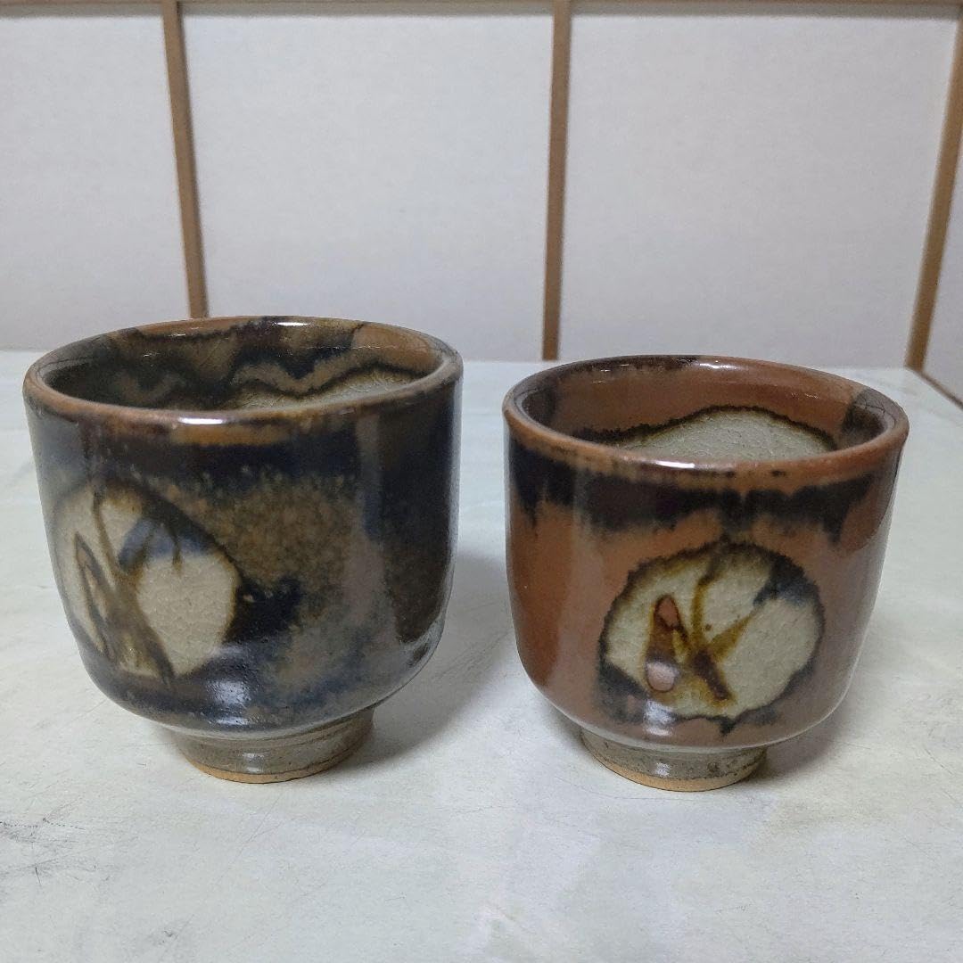 益子焼 島岡達三 湯飲み茶碗ペア Amazon | 重要無形文化財 人間国宝