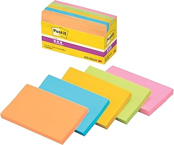 Amazon.co.jp: 3M ポストイット 付箋 強粘着 大きい ネオンカラー 75