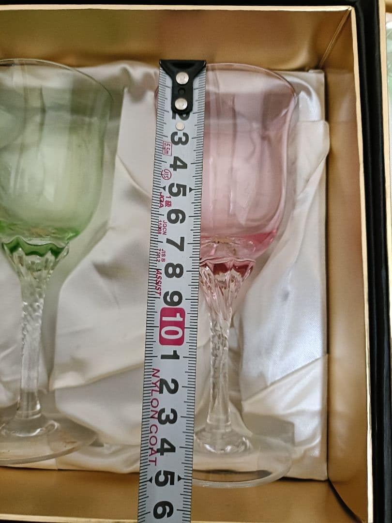 ボヘミア パネルグラス4点 高さ17.6㎝ 東Y7-1020☆1F ボヘミアガラス