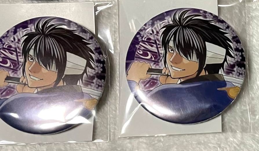 土方十四郎 缶入りメモ 銀魂 土方十四郎 缶バッジ ノワールVer. [銀魂