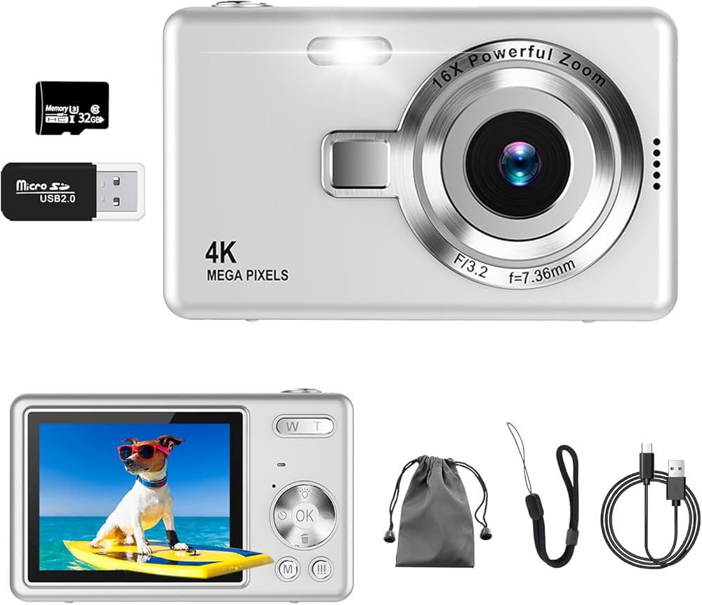 Amazon | デジカメ Acbaeta【4K動画撮影、5000万画素】デジタルカメラ