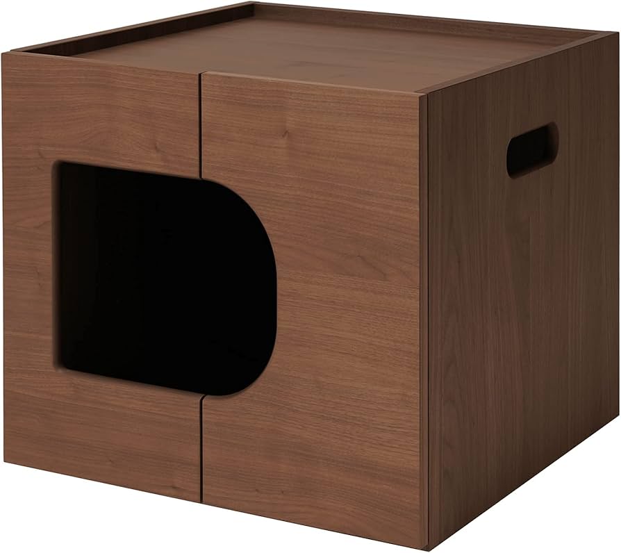 Amazon.co.jp: KARIMOKU CAT RESTROOM Cat Toilet Furniture, Wooden