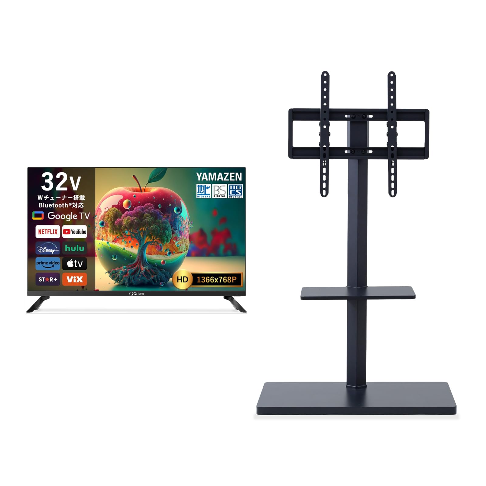 Amazon | 【セット買い】 [山善] 32型 液晶 テレビ Google TV