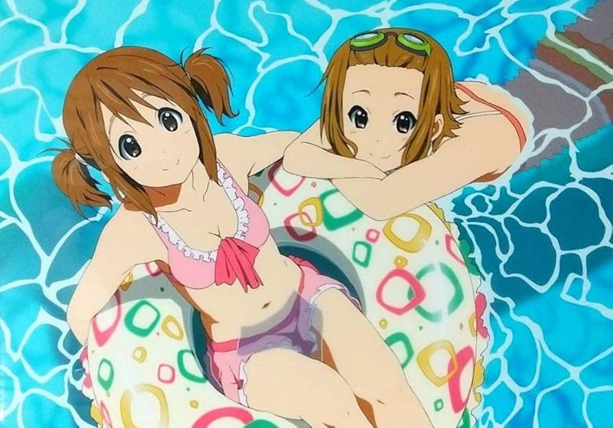 Amazon.co.jp: けいおん 平沢唯田井中律 水着 A4クリアファイル : ホビー