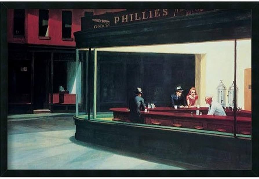 Amazon.co.jp: Buyartforless フレーム入りナイトホークス 1942