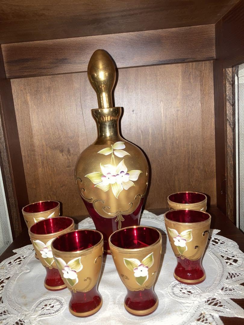 ベネチアングラスデキャンタグラスセット