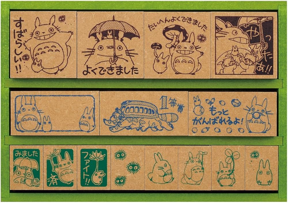 Amazon.co.jp: ビバリー ジブリ となりのトトロ スタンプ はんこ 木製
