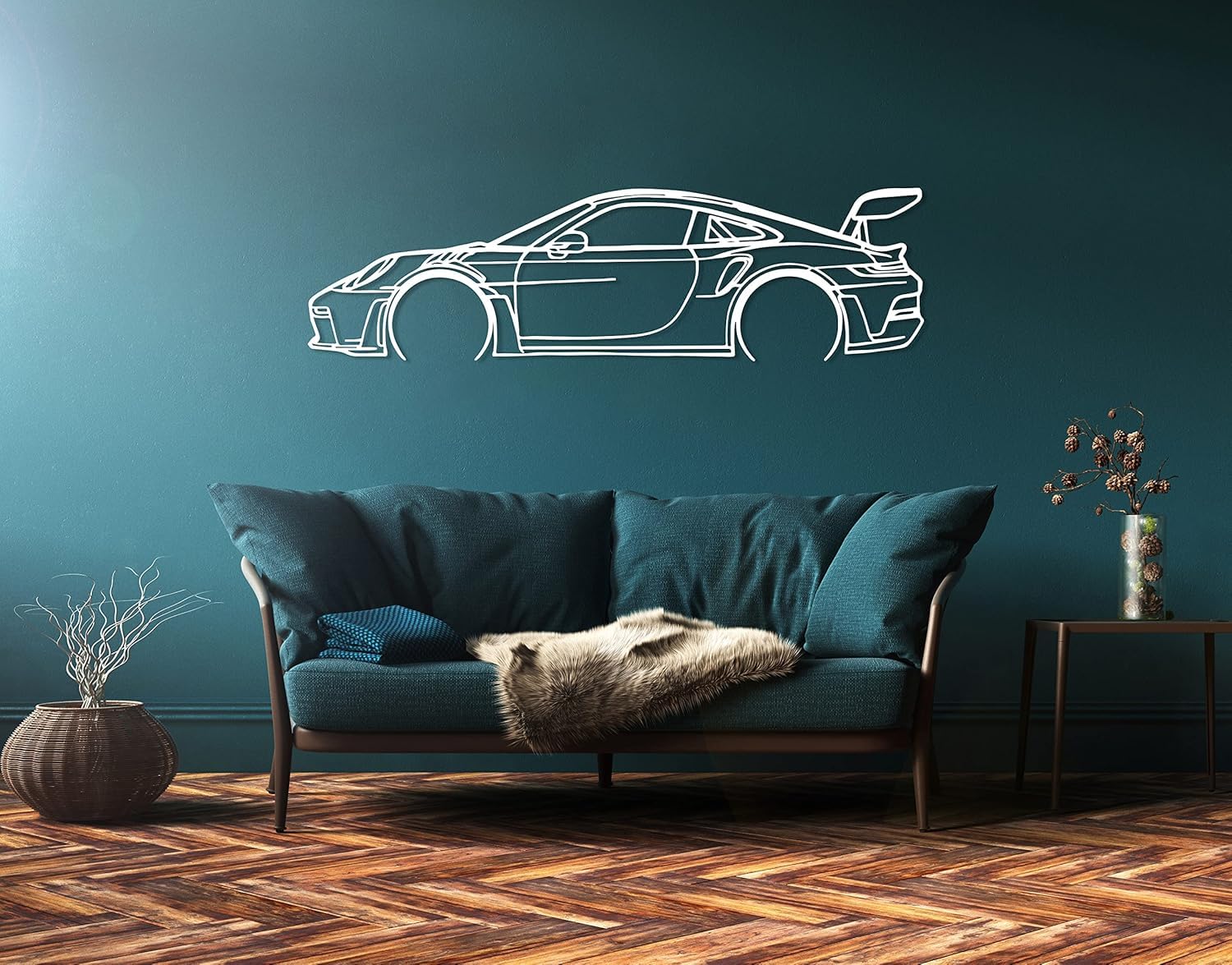 Amazon.com : Metal Car Wall Art, Car Silhouette, Automotive Wall