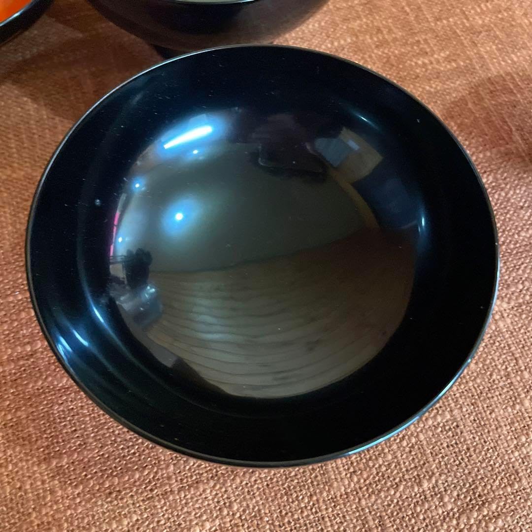 山中塗 お椀 吸物椀 本金 骨董 手描 時代蒔絵 5脚 山中塗 輪島塗