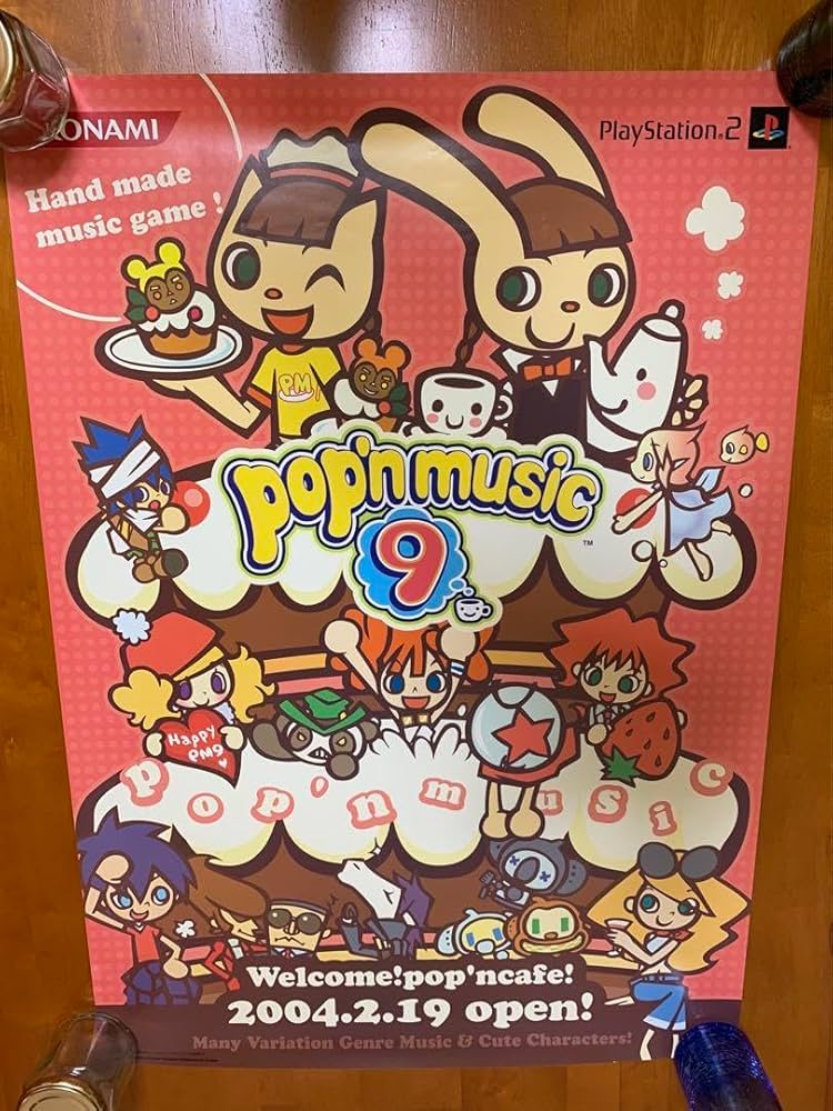 ポップンミュージック A3 クリア ポスター pop'n music グッズ Amazon