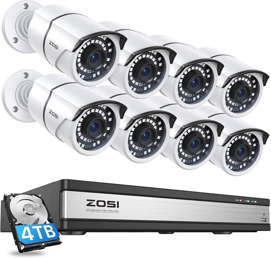 Amazon.com : ZOSI 16CH 4K PoE Security Cameras System, 8MP 16