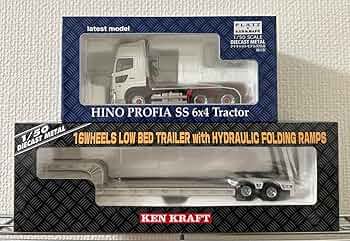 ケンクラフト日野プロフィア SS 6x4トラクタートレーラーセット 1/50