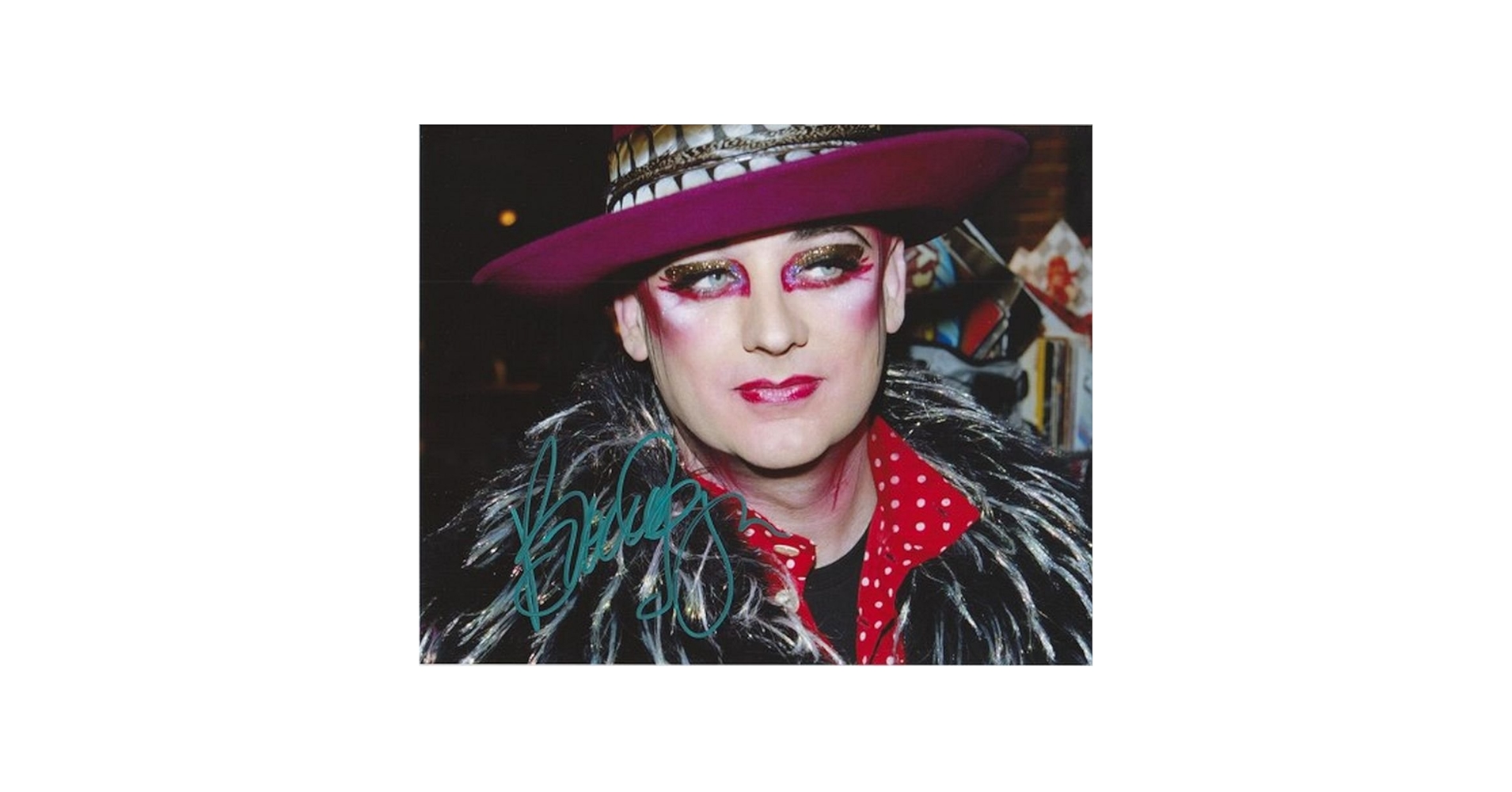 Boy e ボーイジョージ サイン ポスター 最終価格 Boy e ボーイジョージ