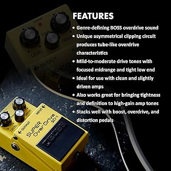 Amazon.com: Boss SD-1 Super OverDrive Pedal Bundle with Gearlux
