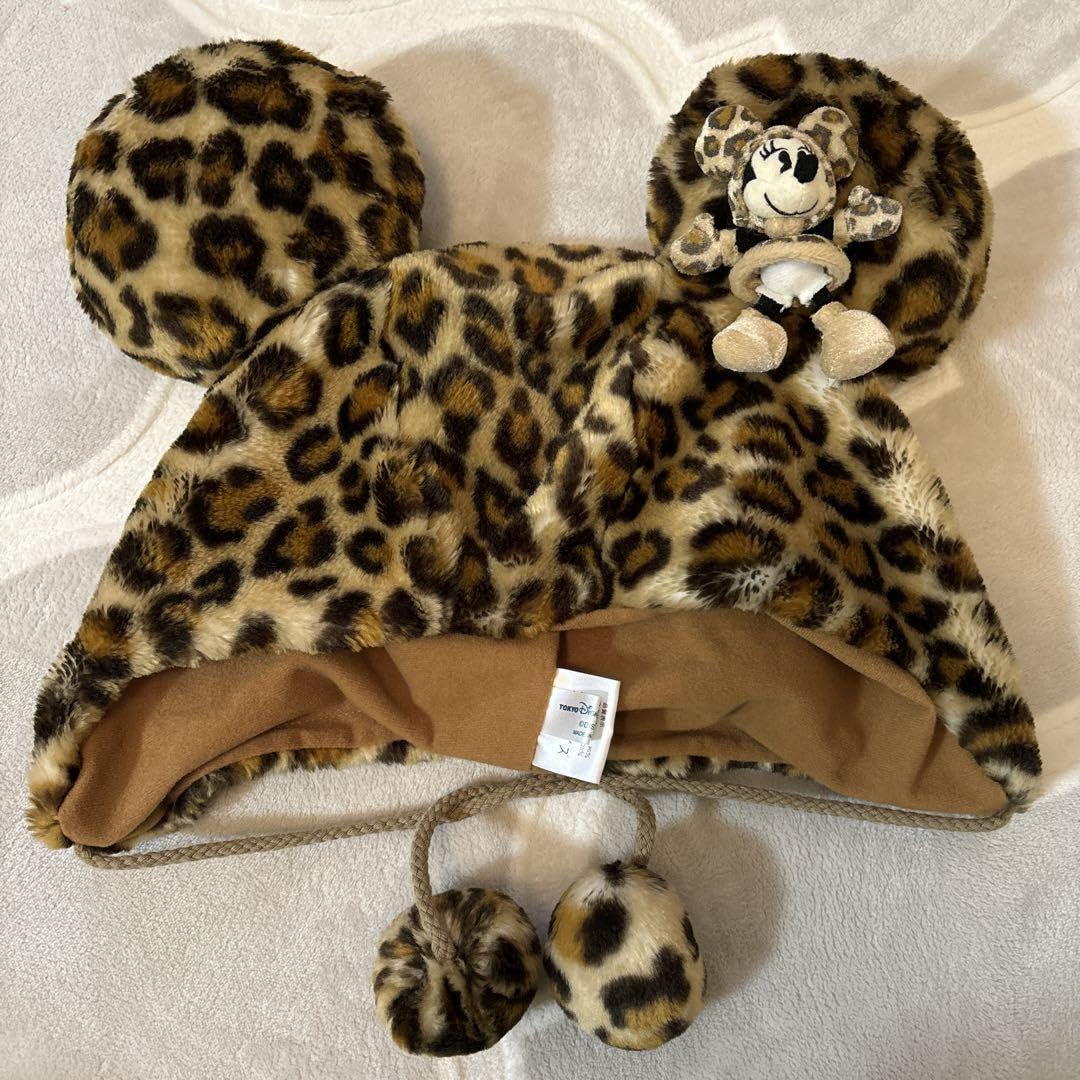 ディズニーミニーヒョウ柄ファンキャップ ディズニーリゾート ヒョウ柄