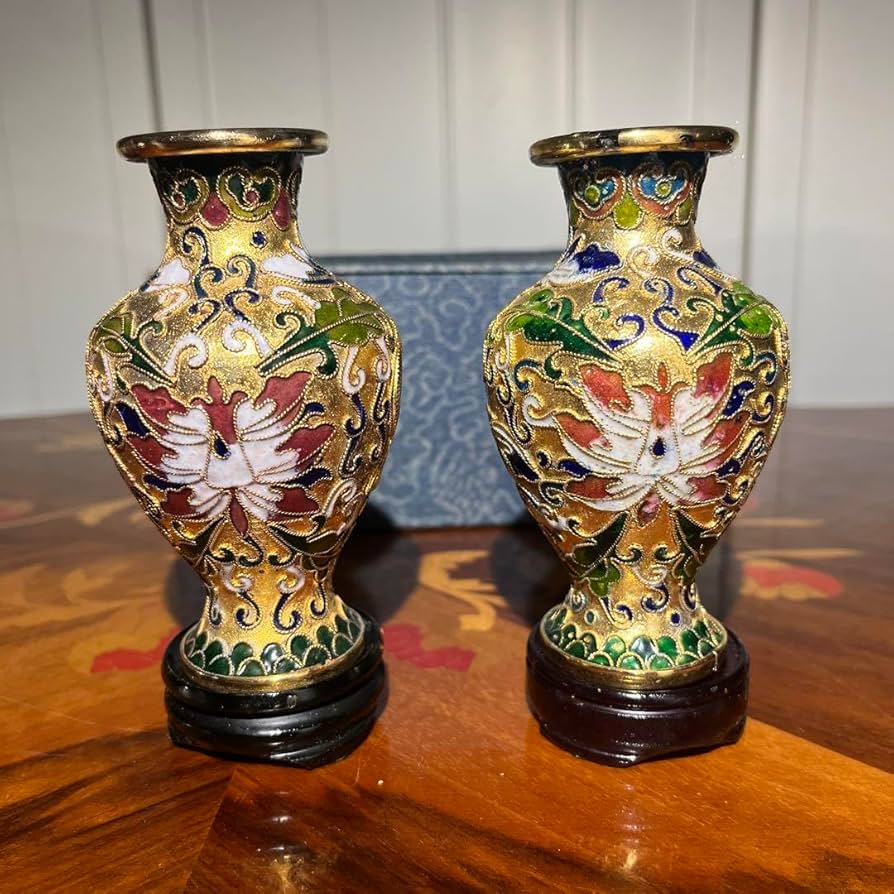 時代唐物 喜字纏枝花文 耳付 花瓶 花器 飾り壺 中国古玩 中国古董 古