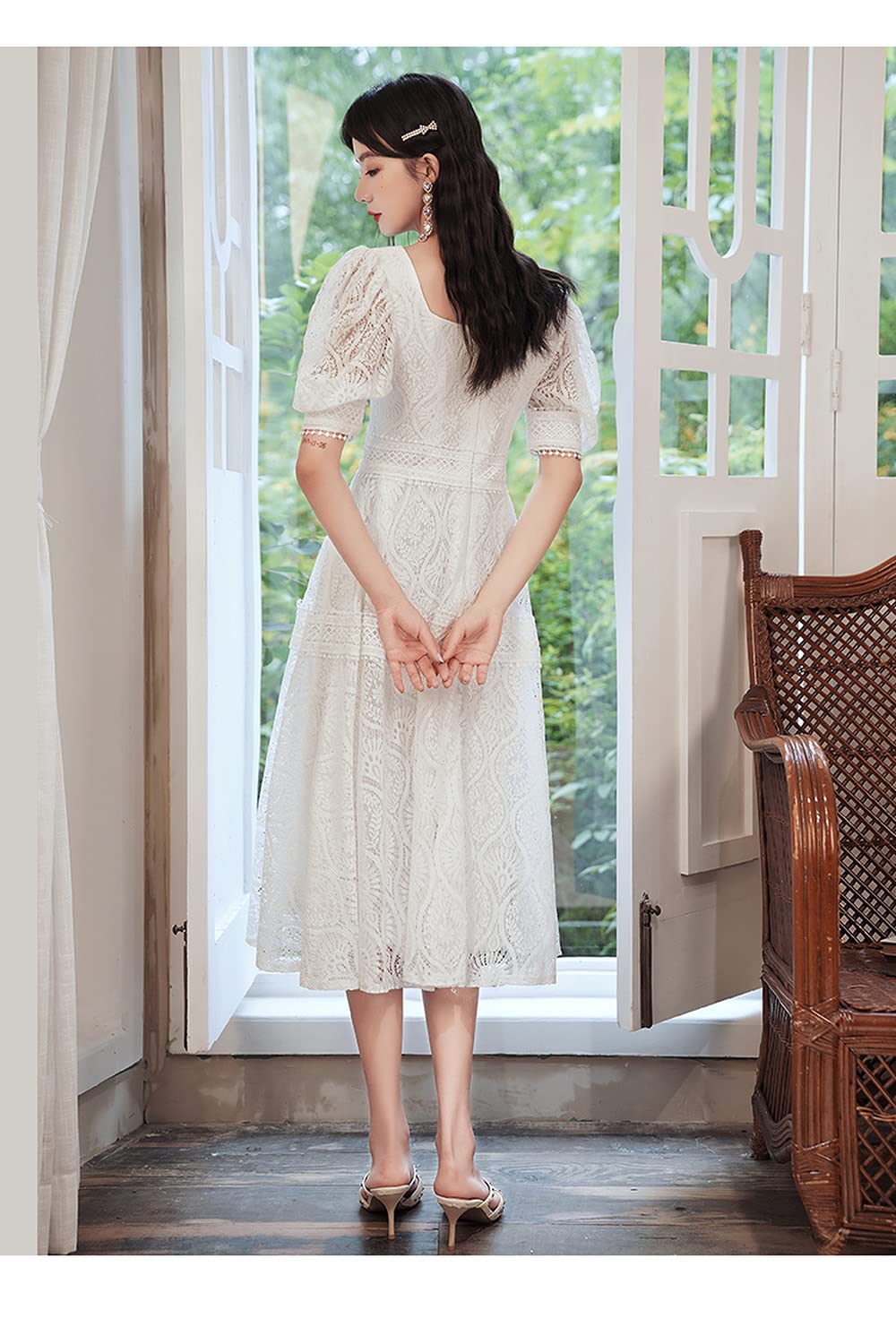 Amazon.co.jp: パーティードレス 結婚式 ワンピース フォーマル レース