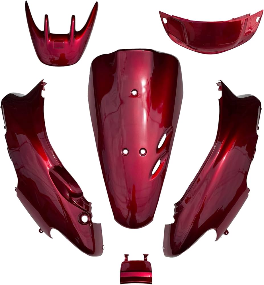 Amazon.co.jp: トウカ (go go bike) 外装 カウル 赤 ワインレッド 7点