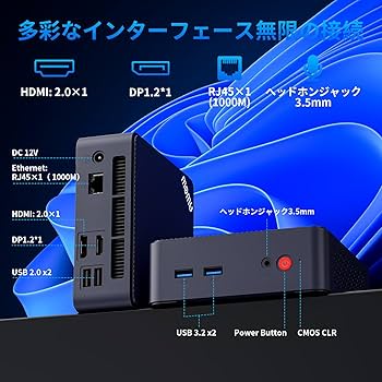 Amazon.co.jp: 【2025初登場】AWOWミニpc win11 Pro N100 16GB DDR4