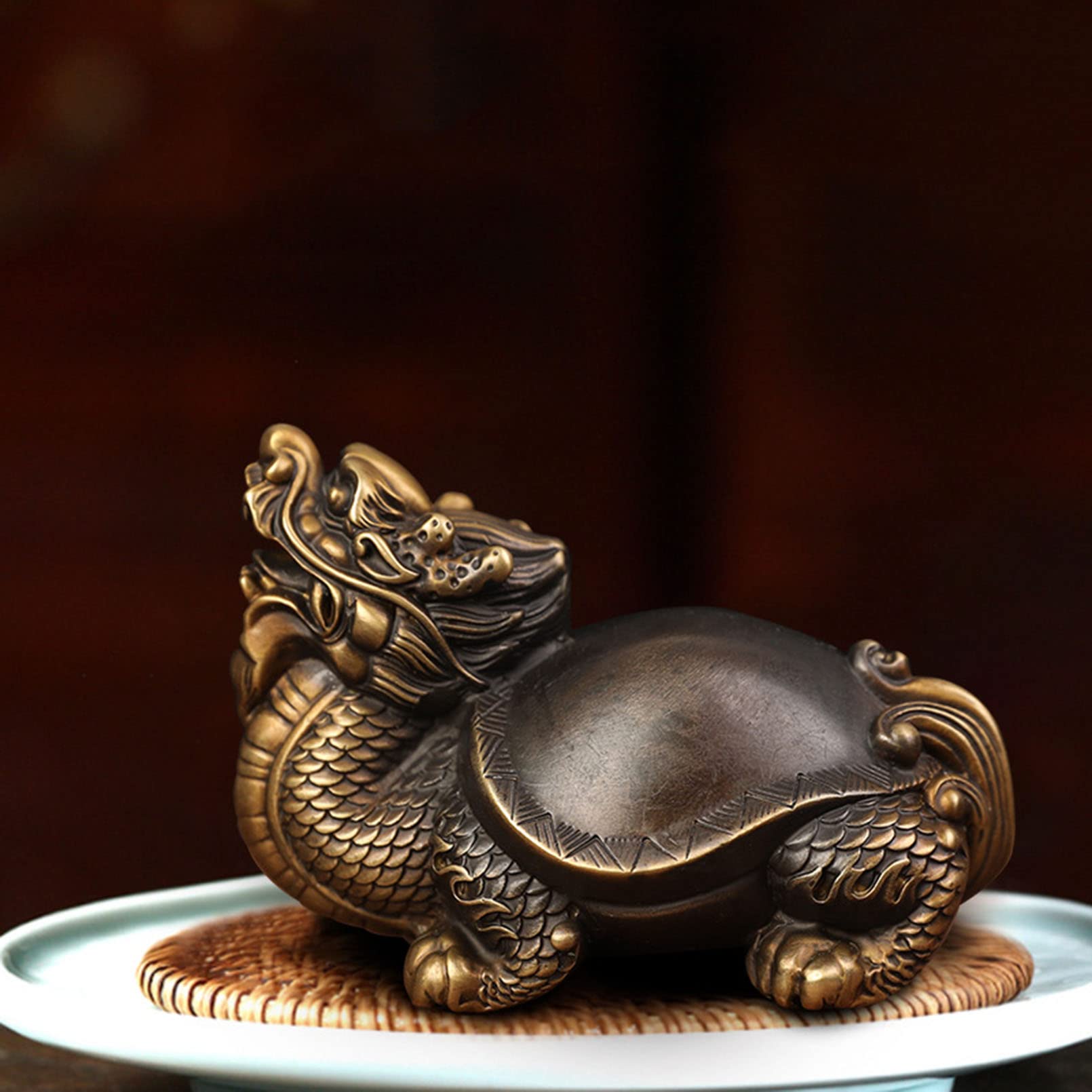 銅製 神獣竜亀 鎮宅 辟邪 開運 風水 招財 置物 工芸品 楽天市場】玄武