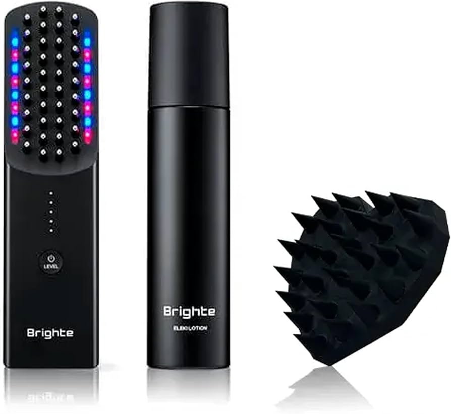 電気バリブラシ 顔と頭皮 最新型 Brighte LED美顔器 エレキブラシ