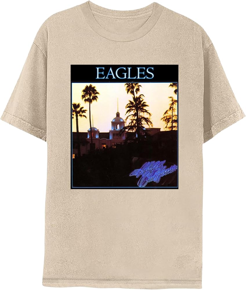 Eagles Hotel California Adult Natural Short Sleeve T Shirt Classic
