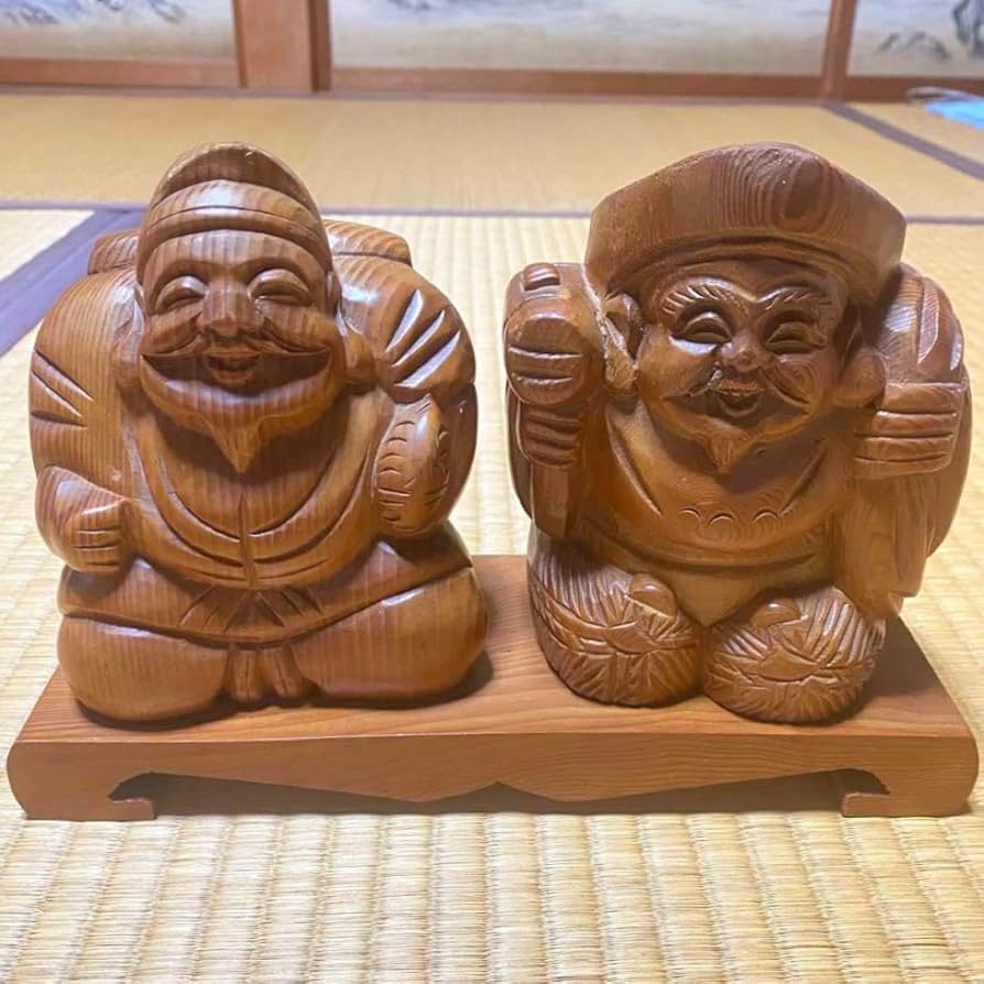 取引者様限定】木製 七福神 縁起物 美術品 アンティークコレクション