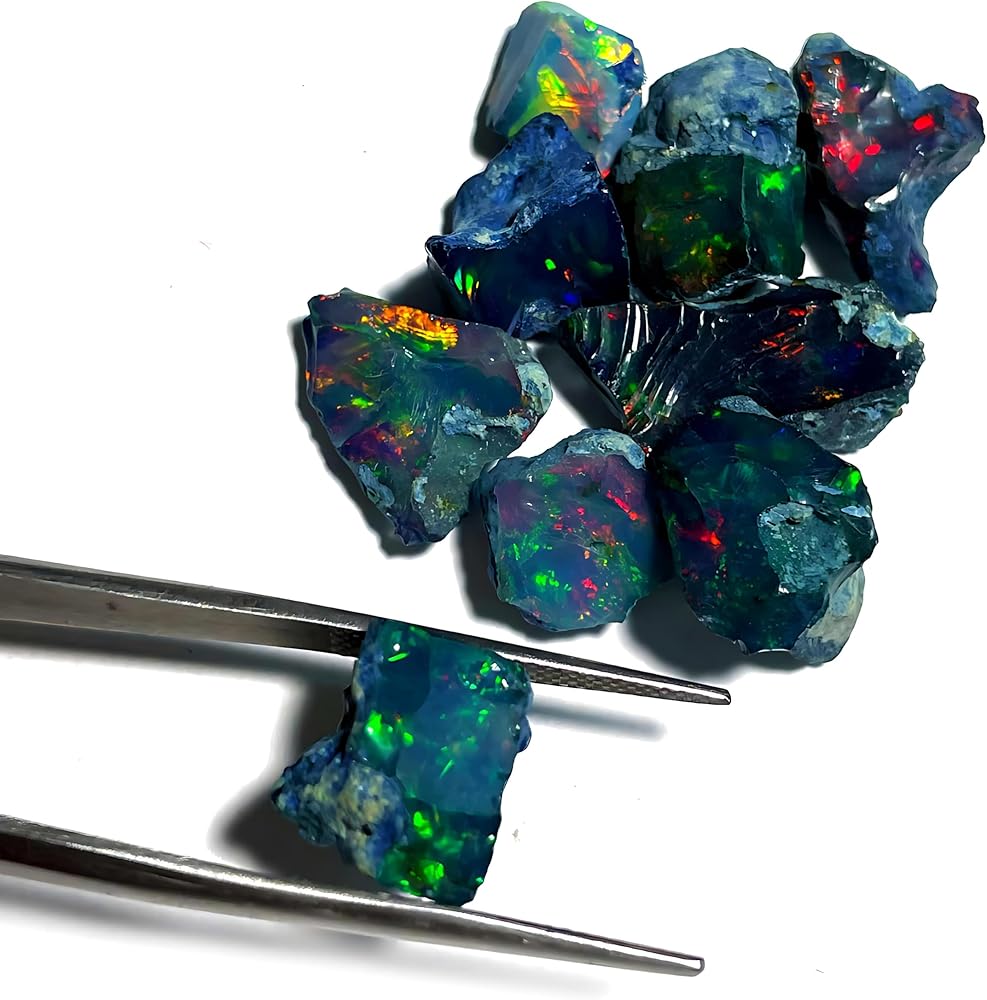 エチオピアウェロ産オパール ピンファイア ジュエリー グレード 鉱物