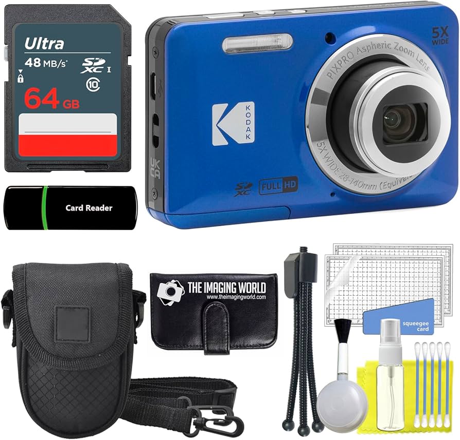 Amazon.com : Kodak PIXPRO FZ55 Blue 16MP Digital Camera 5X Optical