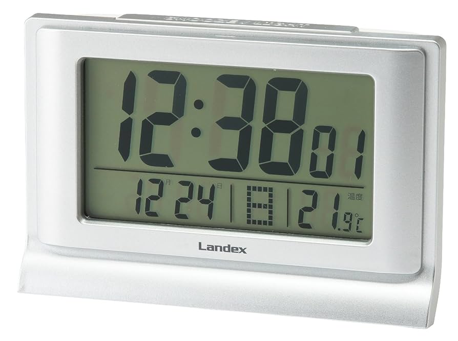 ランデックス(Landex) 目覚まし時計 電波 ハイブリット ソーラー