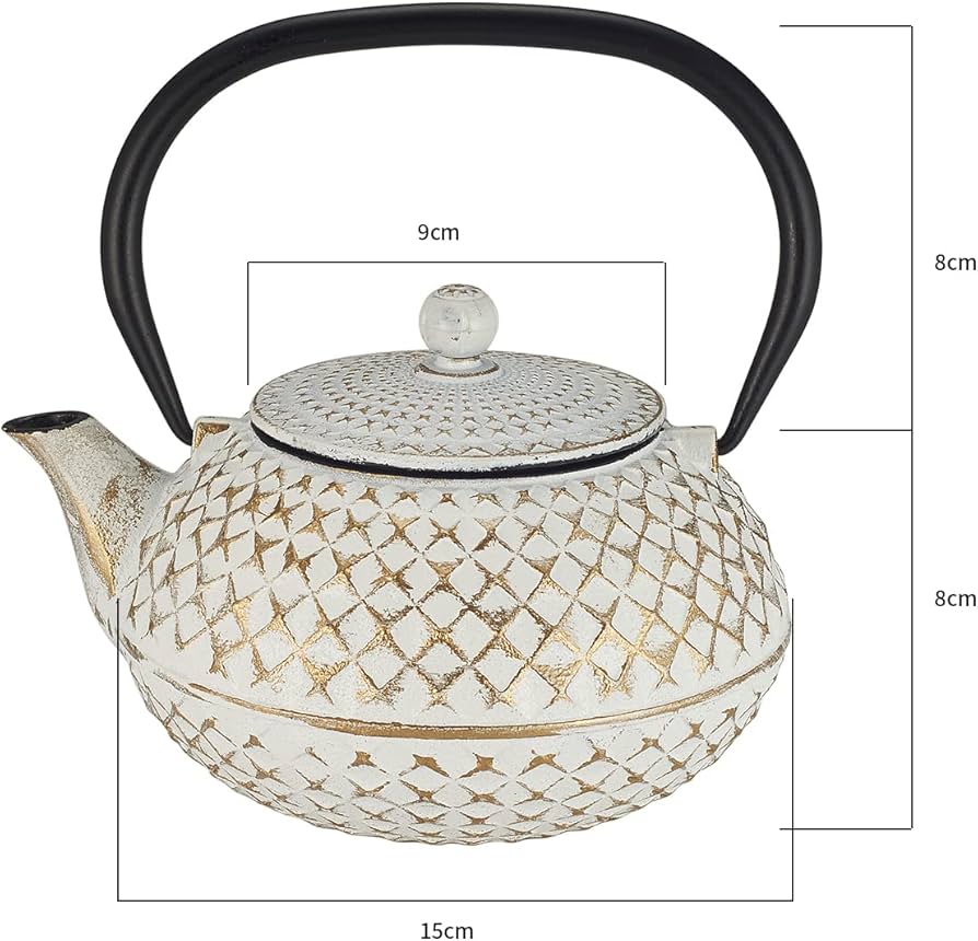 Amazon | 鉄瓶 白いやかん 急須 白鉄瓶ケトル 鉄急須 鋳鉄ケトル 鉄