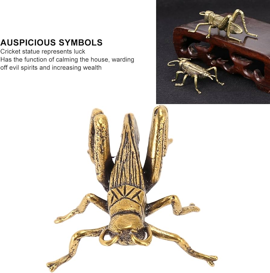 Amazon.co.jp: 幸運なコオロギ像 ヴィンテージ銅コオロギ像 ホーム