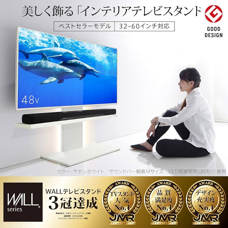 WALL 壁寄せ テレビスタンド V2 ロータイプ 2020モデル