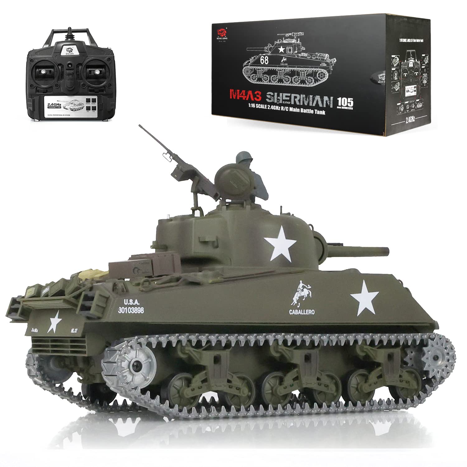 送料込み 1/16 ラジコン ヘンロン 米軍 ショップ M4A3 シャーマン戦車