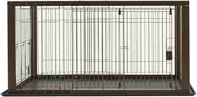 ペットサークル リッチェル 屋根付き 木製スライド ワイド ペット