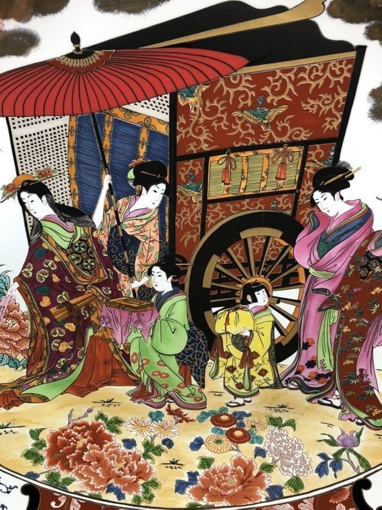 Amazon.co.jp: 有田焼 金龍窯 博山作 龍絵大飾皿 伝統工芸美術 直径92