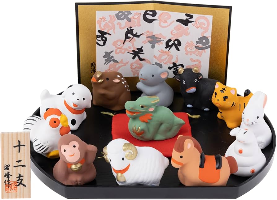 Amazon.co.jp: 瀬戸陶芸社 2024年 干支 置物 置き物 コンパクト 辰 龍