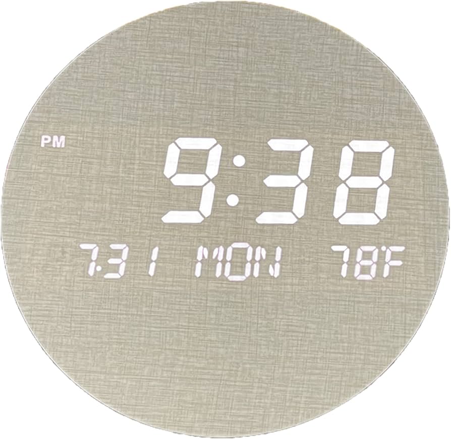 デジタル壁掛け時計 無線長時間航続夜の光 LED
