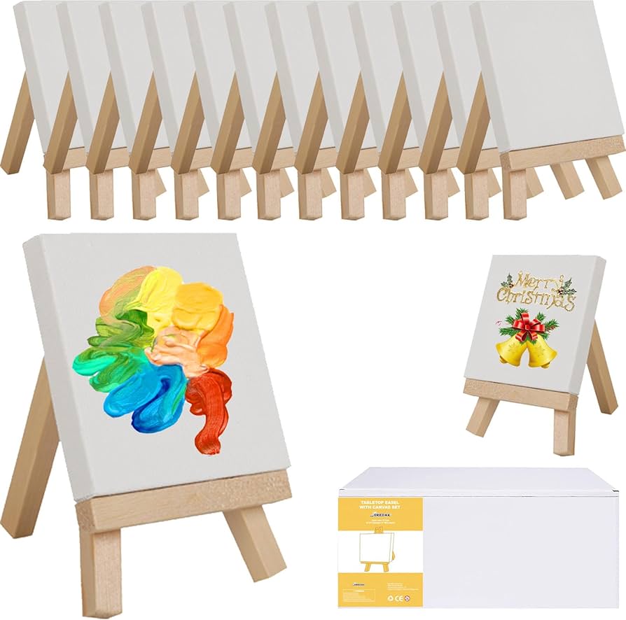 Amazon.co.jp: Gredak ミニキャンバス イーゼルセット付き絵画用 14.4