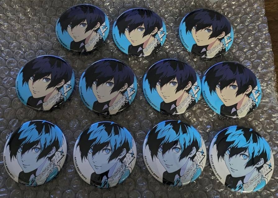 ペルソナ3 主人公 結城理 FIFS 缶バッジ 10個(シークレット2個) 白