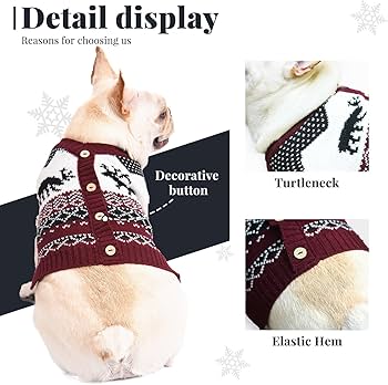 Amazon | UETZLTB 犬 クリスマス セーター 暖かい 秋冬 Vネック ニット