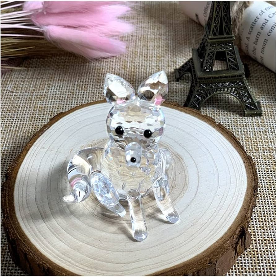 Amazon.co.jp: 工芸品 クリスタルガラススワイパーフォックス