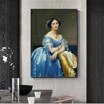 Amazon.co.jp: 美しい少女の油絵は、ジャン・オーギュスト・ドミニク