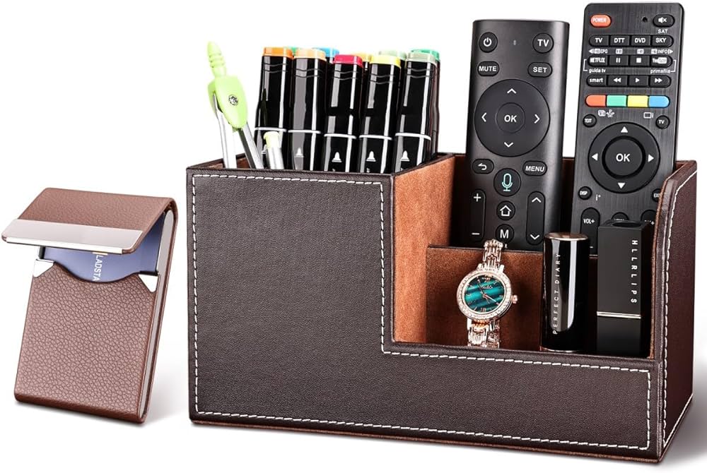 Amazon.co.jp: LADSTAG 卓上収納 名刺入れ 名刺ケース ペンスタンド